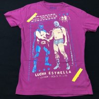 Arena MEXICO LUCHA ESTRELLA Tシャツ color:[purple] size:[S] ステッカー付