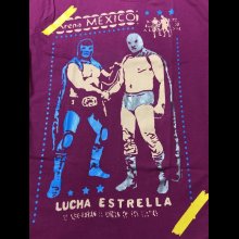 他の写真1: Arena MEXICO LUCHA ESTRELLA Tシャツ color:[purple] size:[S] ステッカー付