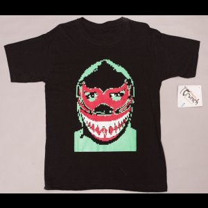 画像: ミル・マスカラス サメ口 モザイク Tシャツ color:[black] size:[M]