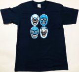 画像: ミル・マスカラス ４マスク Tシャツ color:[navy] size:[Ｍ]