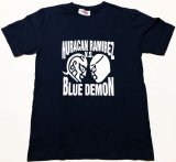 画像: ウラカン・ラミレス VS ブルー・デモン Tシャツ color:[navy] size:[Ｍ]