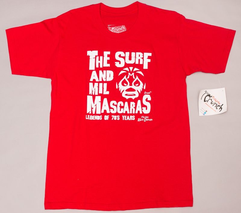 画像1: ミル・マスカラス THE SURF Tシャツ color:[red] size:[L] (1)