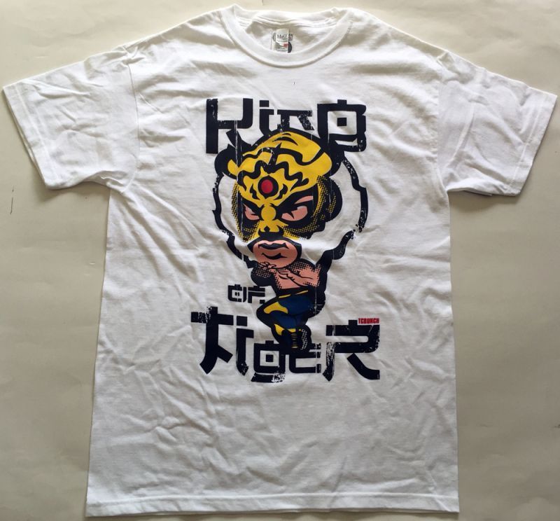 画像1: T-Crunch TIGER MASK Tシャツ color:[white] size:[M][L] (1)