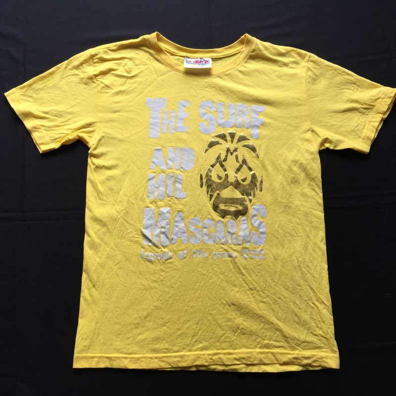 画像1: サーフ ＆ ミル・マスカラス  Tシャツ color:[light yellow] size:[M] (1)