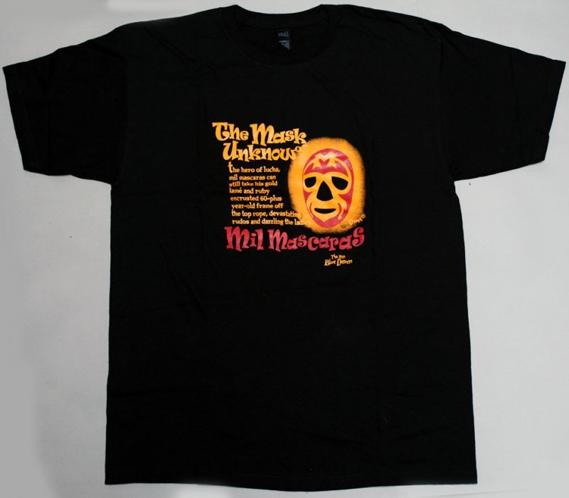 画像1: ミル・マスカラス The Mask of Unknow Tシャツ color:[black] size:[M][L] (1)